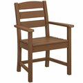 Polywood TLD200TE Lakeside Teak Dining Arm Chair 633TLD200TE